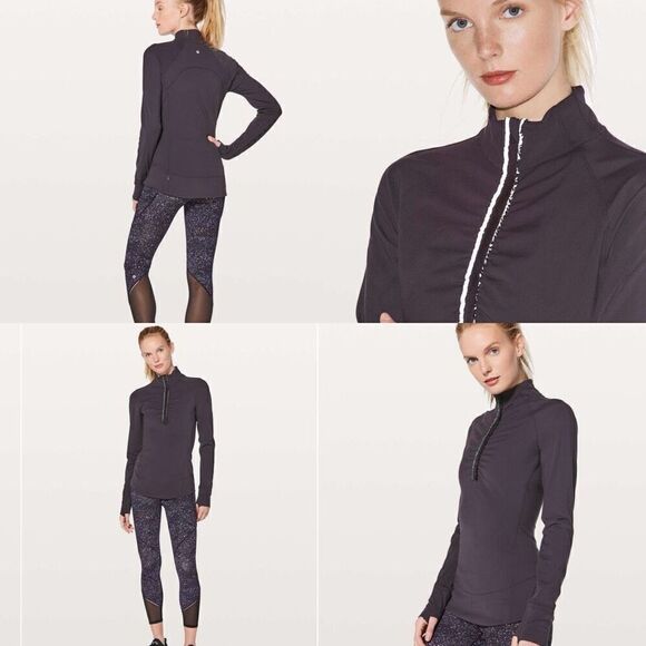 Lululemon Fast As Light 1/2 Zip Boysenberry size 10 - Picture 1 of 8